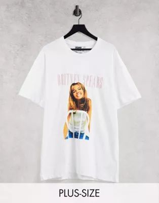 Reclaimed Vintage inspired plus licenced Britney Spears t-shirt in white | ASOS (Global)