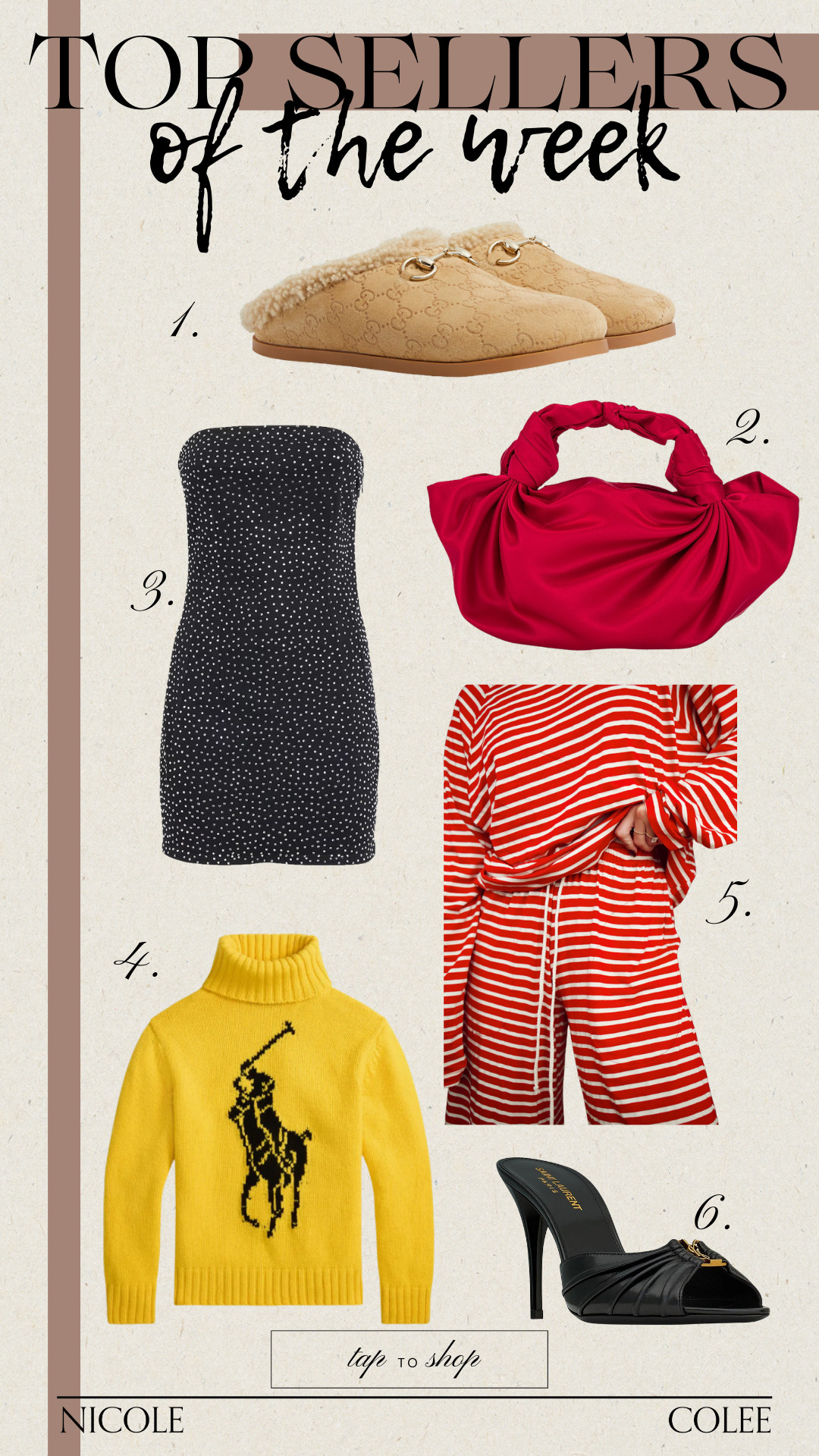 Top sellers from the week - what we all loved most!

Nicole Colee, best sellers, shoes, holiday outfits, good american, nla, polo, ysl, gucci 

 #LTKGiftGuide #LTKHoliday #LTKSeasonal
