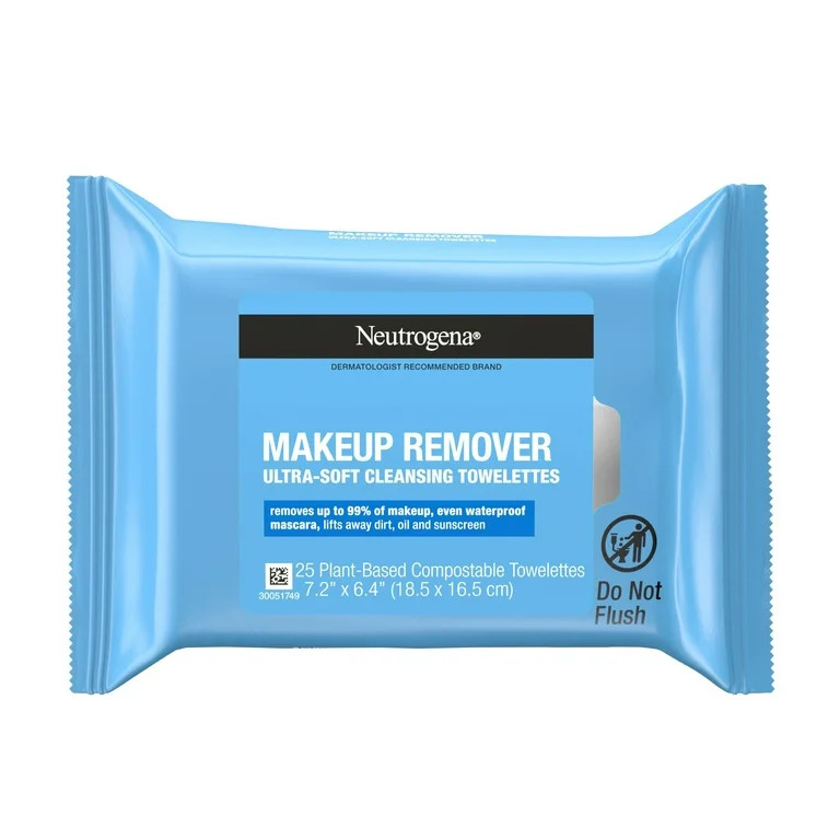 Neutrogena Makeup Remover Wipes and Face Cleansing Towelettes, 25 Ct | Walmart (US)