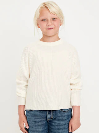 SoSoft Long-Sleeve Ribbed Sweater for Girls | Old Navy (CA)