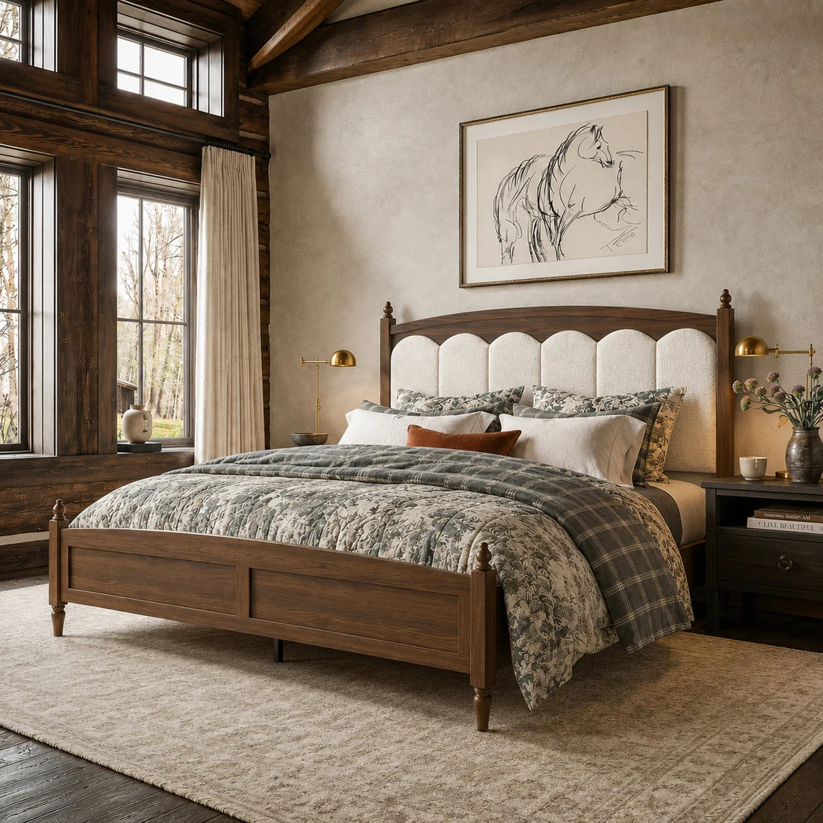 Upholstered Platform Bed with Headboard | Wayfair North America