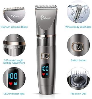 Hatteker Mens Beard Trimmer Cordless Hair Trimmer Hair Clipper Detail Trimmer 3 In 1 for Men Hair... | Amazon (US)