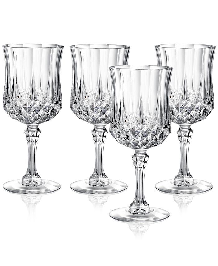 Longchamp Cristal D’Arques Set of 4 Wine Glasses & Reviews - Glassware & Drinkware - Dining - M... | Macys (US)