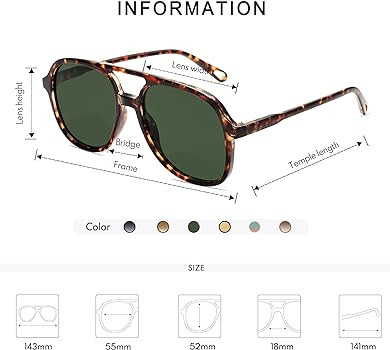 Retro Polarized Aviator Sunglasses Womens Men Vintage Double Bridge Square Sun Glasses AP3606 | Amazon (US)