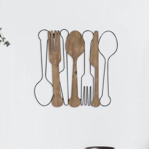 Wood and Metal Kitchen Utensil Wall Décor | Wayfair North America