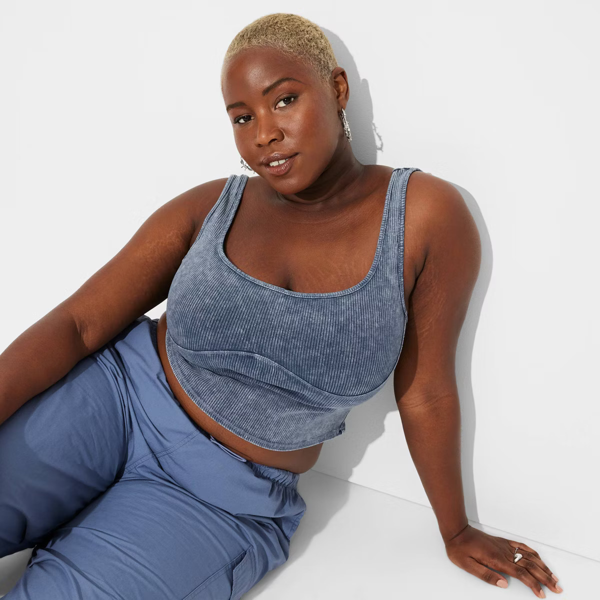 Women's Bust Seam Tank Top - Wild Fable™ Indigo XXL | Target