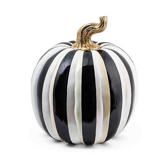 Courtly Stripe Glossy Large Pumpkin | MacKenzie-Childs