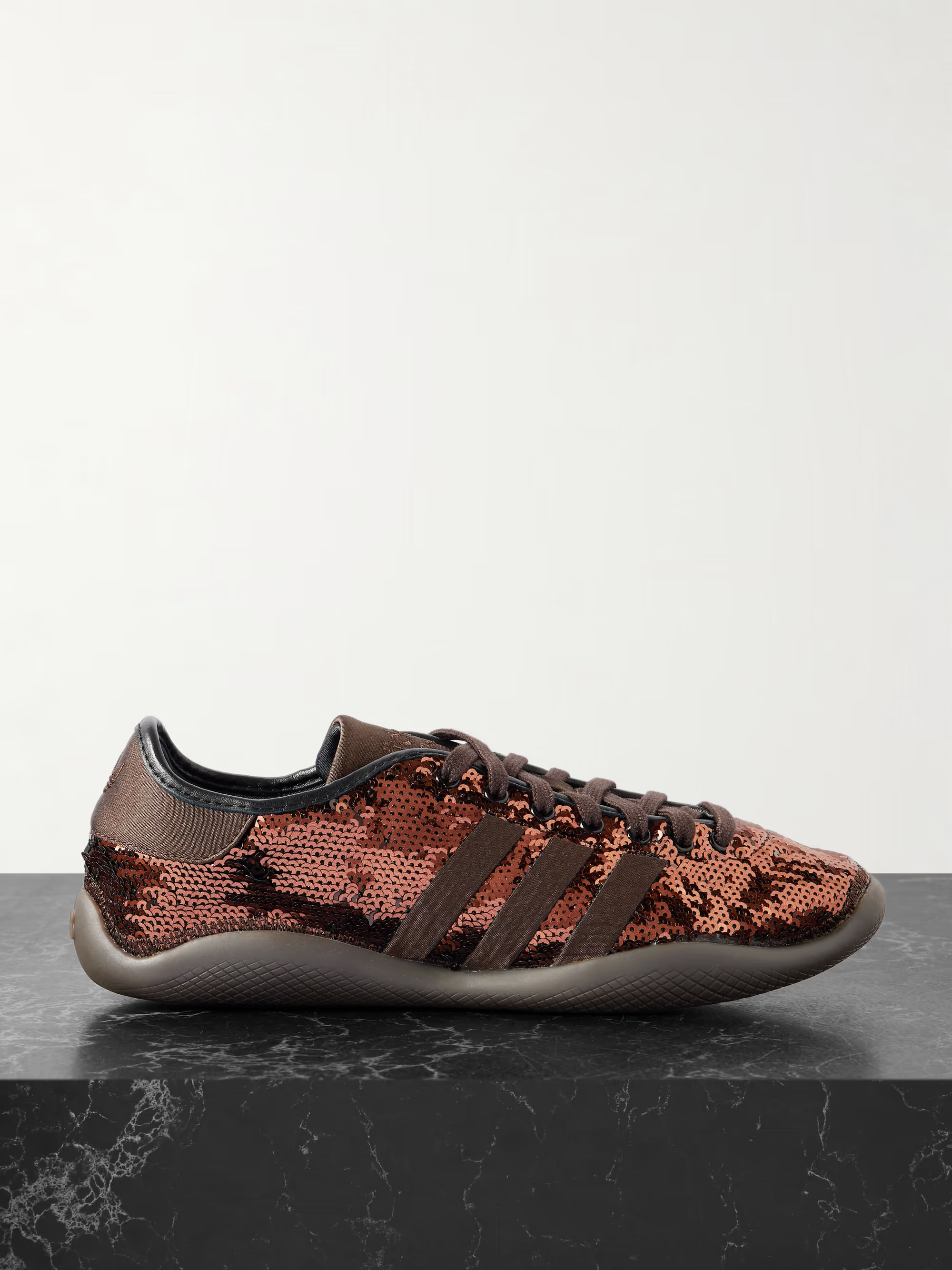 + Wales Bonner Karintha sequined satin sneakers | NET-A-PORTER APAC