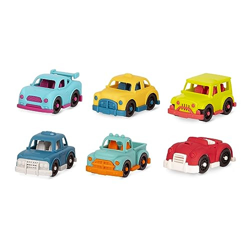B. toys- Happy Cruisers- Mini Vehicles – Sports, Police, Pickup, Roadster, Taxi, 4x4 – Classic Toys for Toddlers, Kids – 1 Year + , 6 Count ( Pack of 1) | Amazon (US)