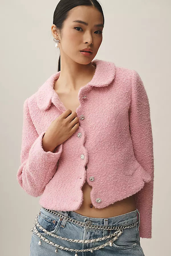 Scallop Tweed Jacket | Anthropologie (US)