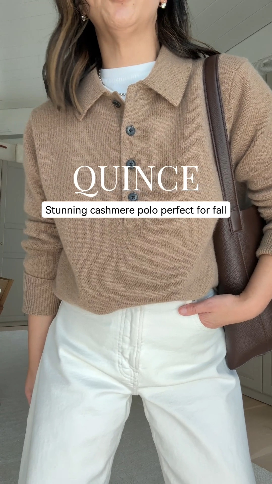 Really loving this cashmere polo for fall. It feels polished enough for work but is still comfortable and easy to wear. Wearing a size small - size up for a roomier fit.

#LTKmomlife #LTKPetite