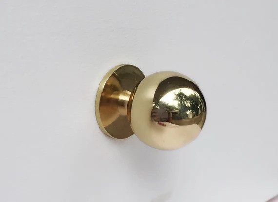 Brass Cabinet Knob lili  Solid Polished Brass | Etsy | Etsy (US)