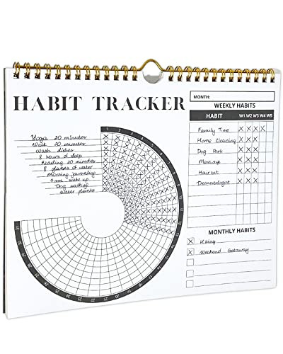 Lamare Habit Tracker Calendar - Inspirational Habit Journal with Spiral Binding - Daily Habit Tra... | Amazon (US)
