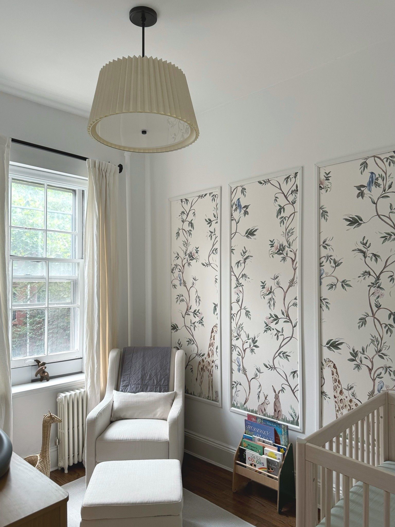 A gender neutral nursery in a Cobble Hill rental feels personal with custom wallpaper panels

#LTKHome #LTKBump #LTKBaby