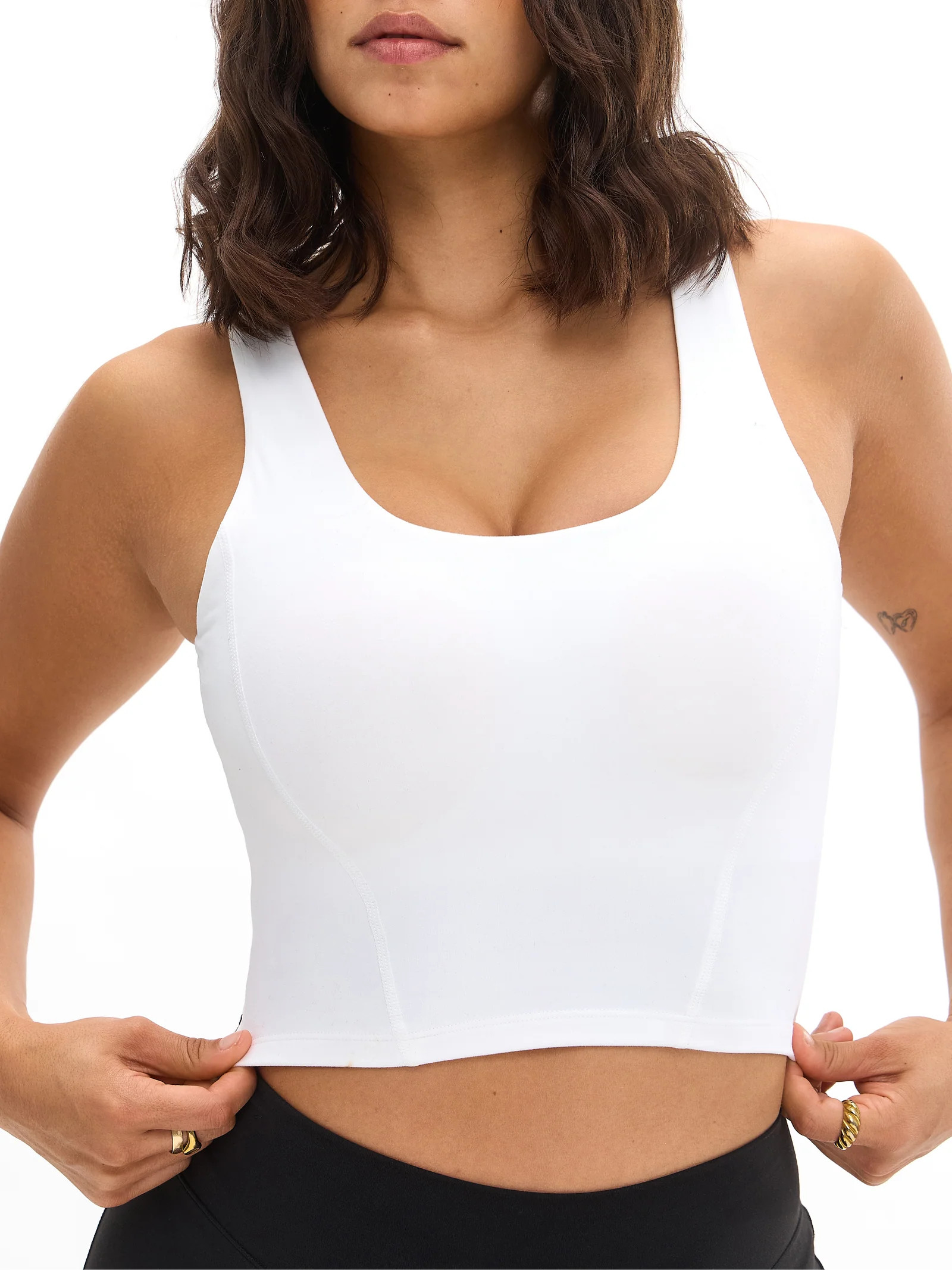 Crystal Crop V2 - White | Buffbunny Collection