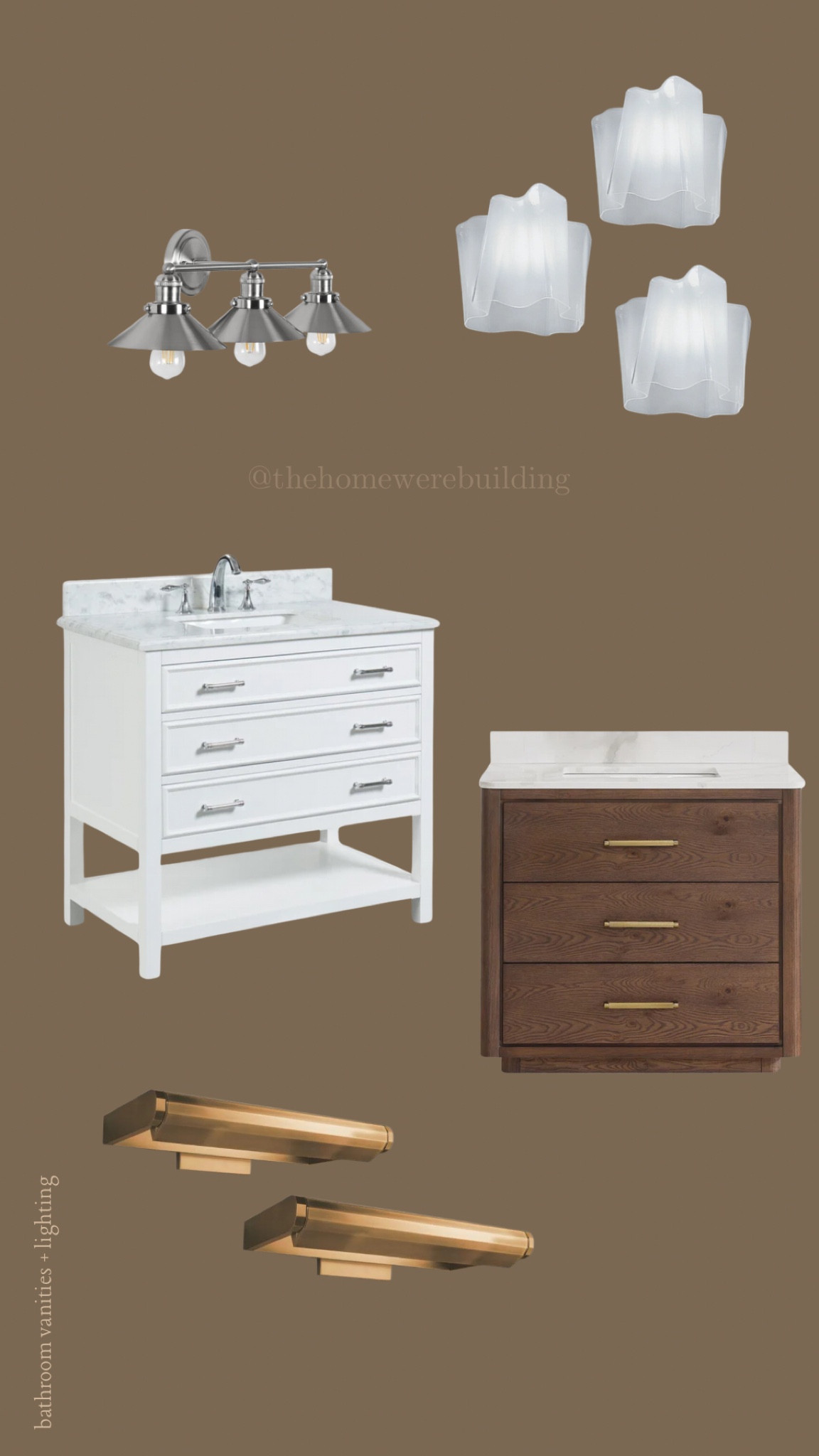 A mix of old school and new lighting through out the house with some gorgeous 36”
Vanity option 

#LTKhome #LTKitbag #LTKMostLoved