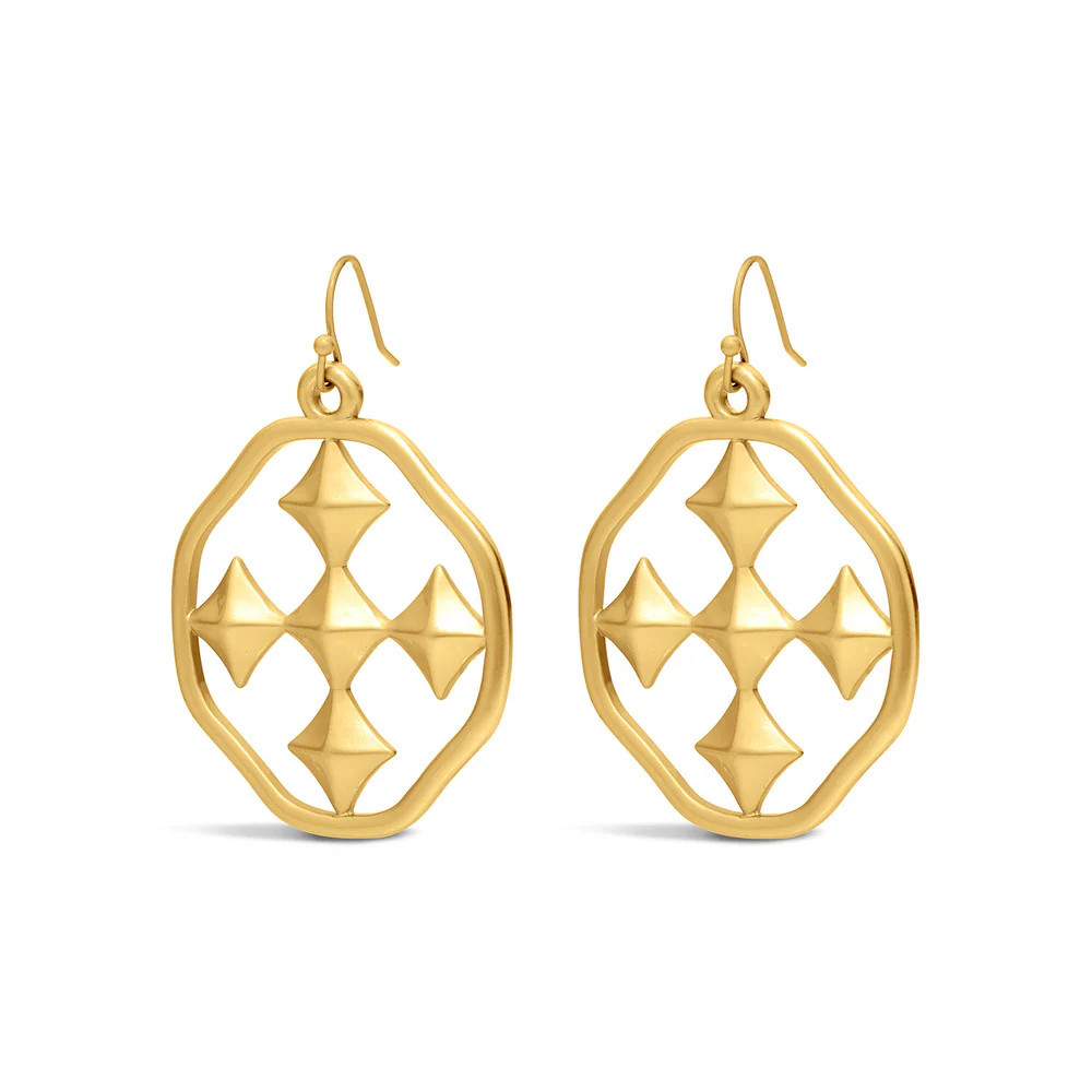 large dangle shield earrings | Gracewear Collection