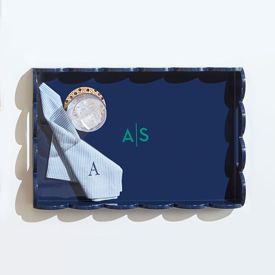 Scalloped Lacquer Serving Tray | Mark and Graham