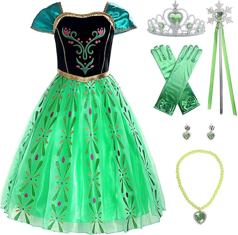 Amazon.com: ReliBeauty Girls Princess Costume Dress up, Apple Green, with Accessories, 4T-4/110 :... | Amazon (US)