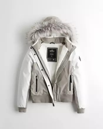 Cozy-Lined Bomber Jacket | Hollister US