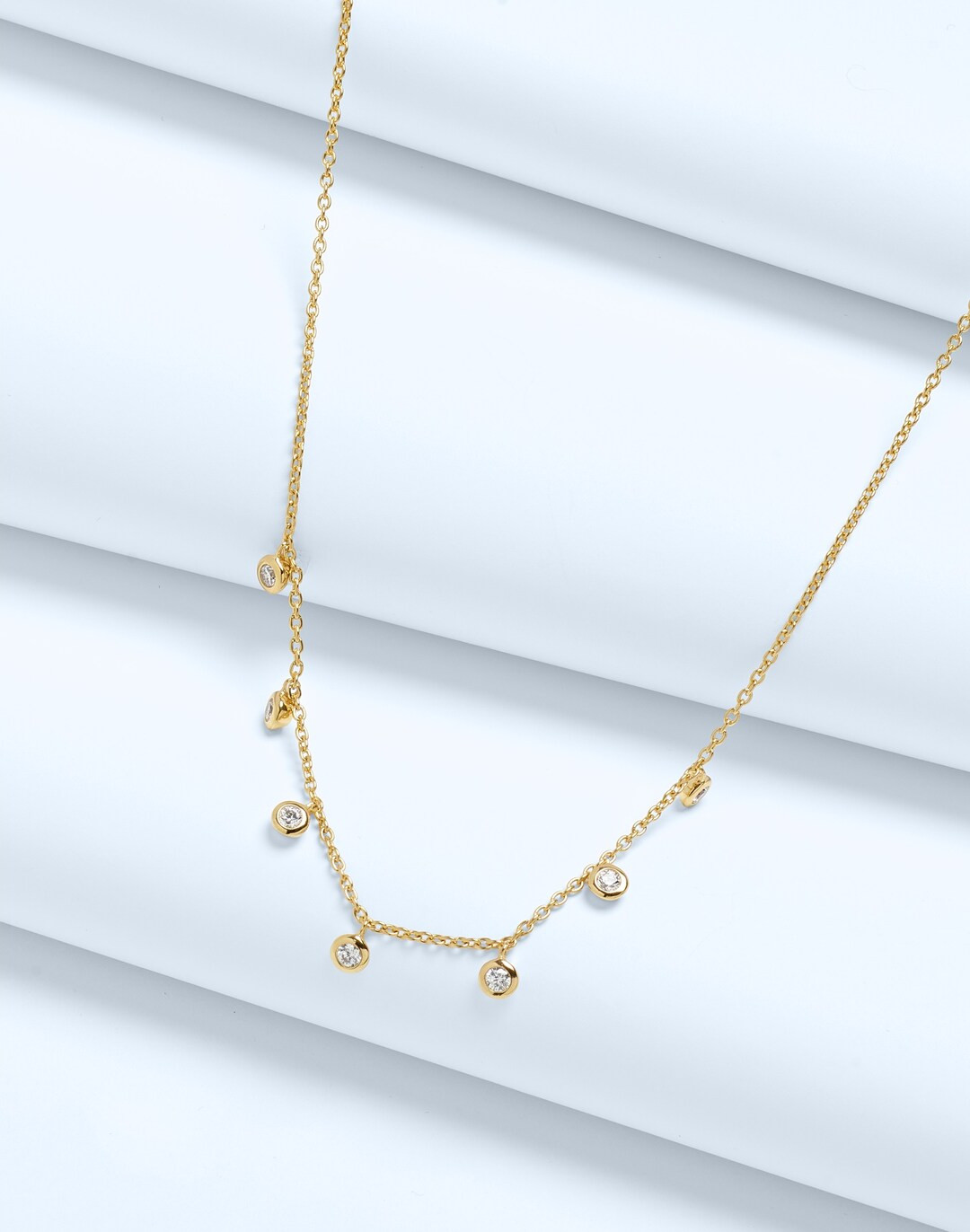 Demi-Fine Bezel Set Station Necklace | Madewell