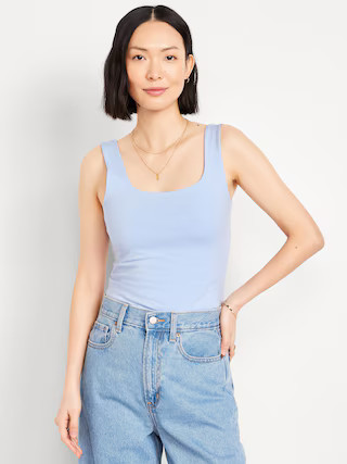 Double-Layer Scoop-Neck Tank Top | Old Navy (US)