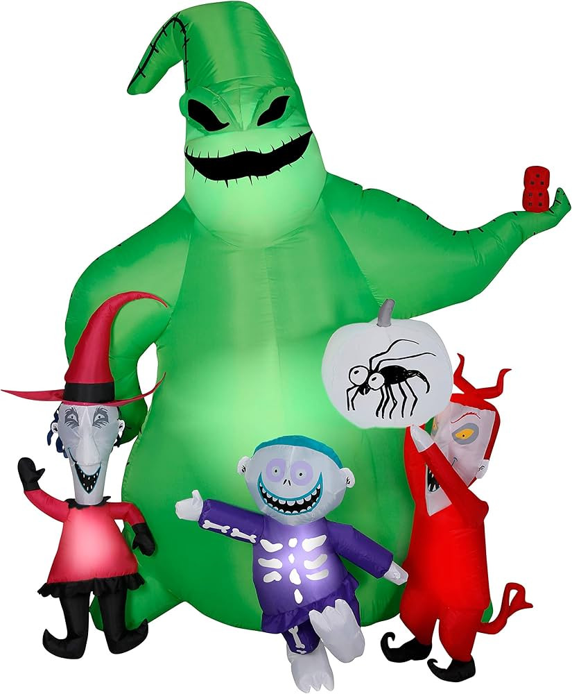Gemmy Halloween Inflatable 7' Oogie Boogie Nightmare Before Christmas Scene | Airblown Inflatable | Amazon (US)