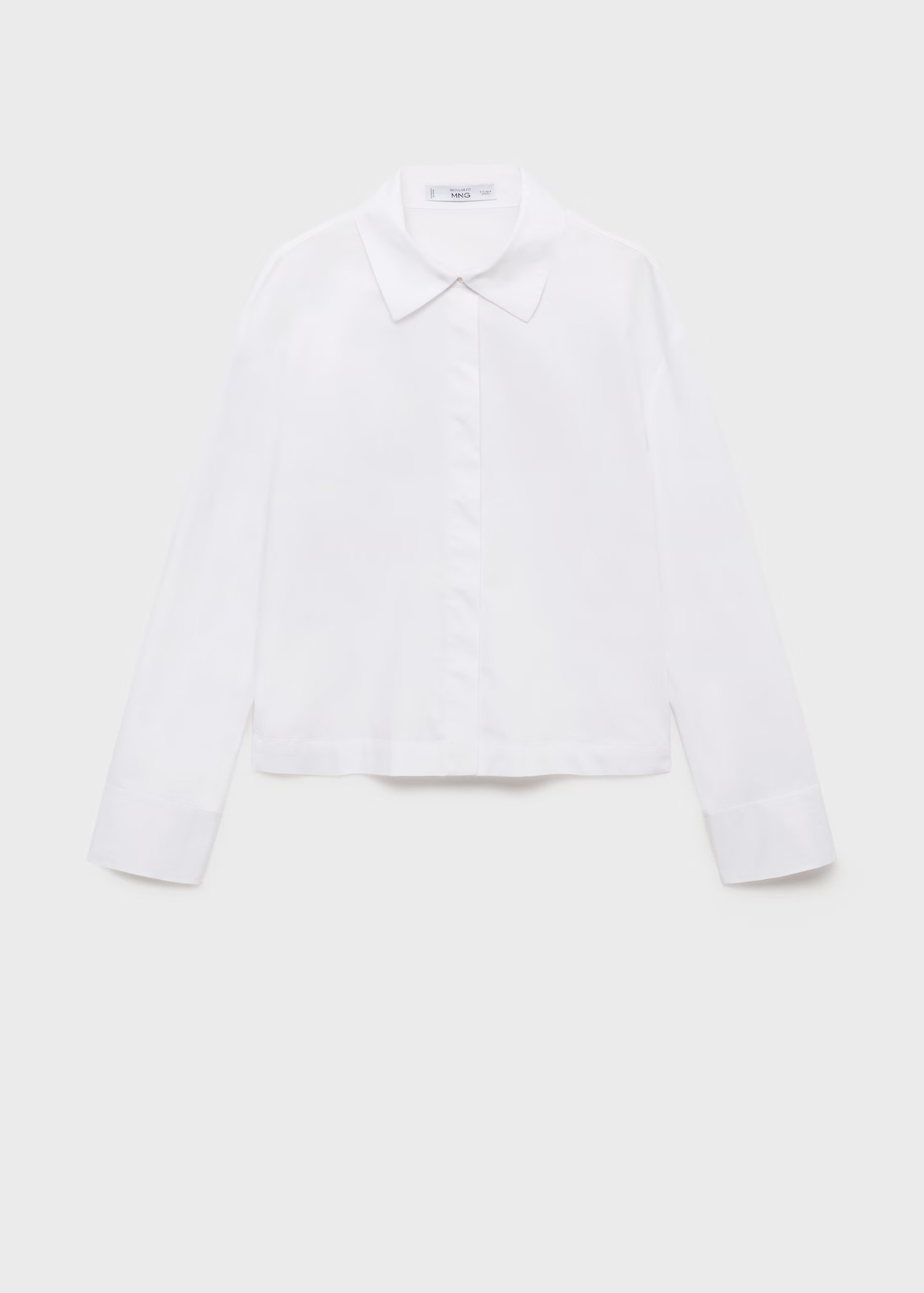 Cropped poplin shirt | Mango (US/MX/AU)