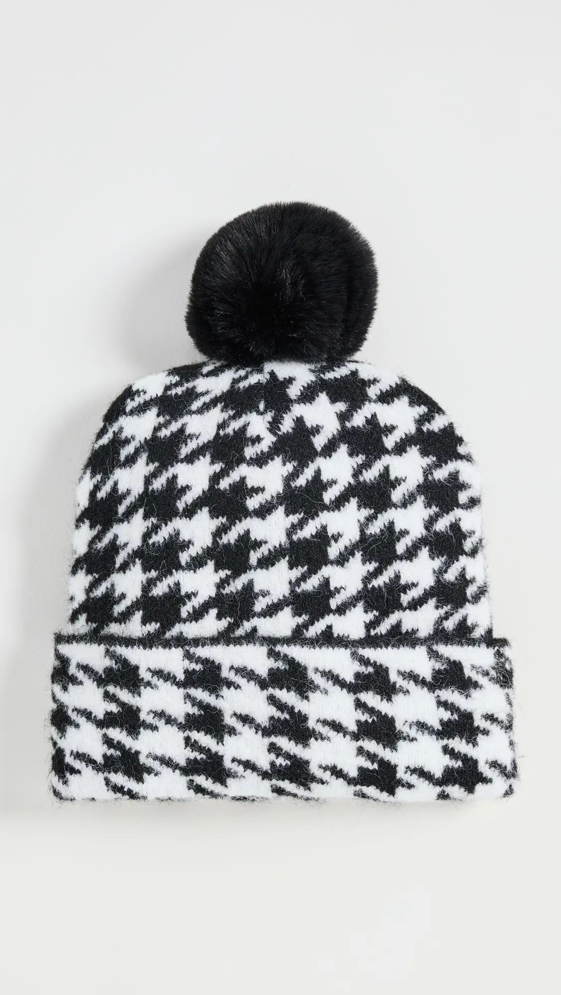 Jocelyn Houndstooth Knit Hat with Pom | Shopbop | Shopbop