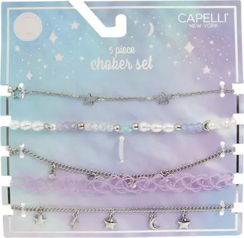 Capelli New York Kids' Assorted 5-Pack Choker Necklaces | Nordstrom | Nordstrom