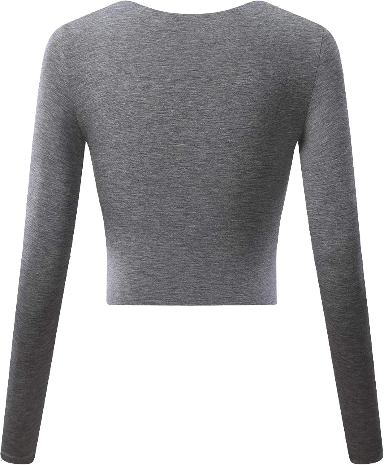 VETIOR Women's Deep V Neck Long Sleeve Unique Slim Fit Cross Wrap Shirts Crop Tops | Amazon (US)