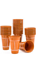 JOYIN 72 Pcs 16oz Football Plastic Cups, Disposable Party Cups Tableware for Football Party, Tail... | Amazon (US)