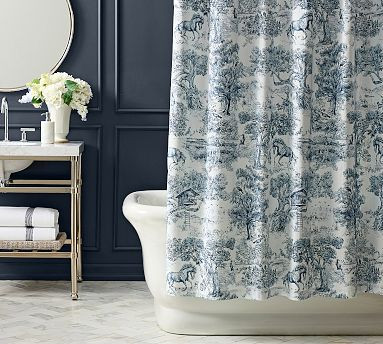 Brandon Maxwell Groveland Toile Shower Curtain | Pottery Barn (US)