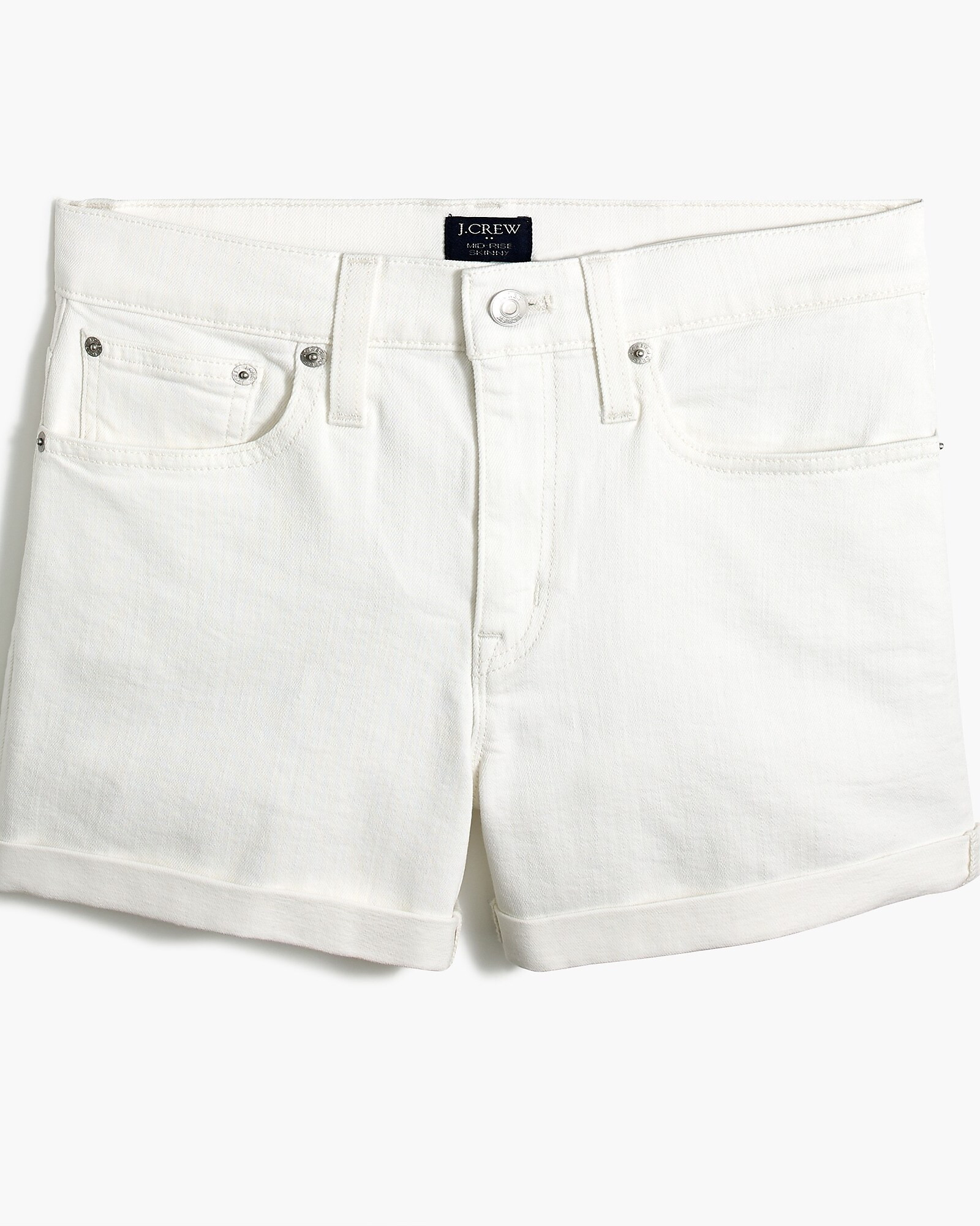 Classic denim short in white | J.Crew Factory