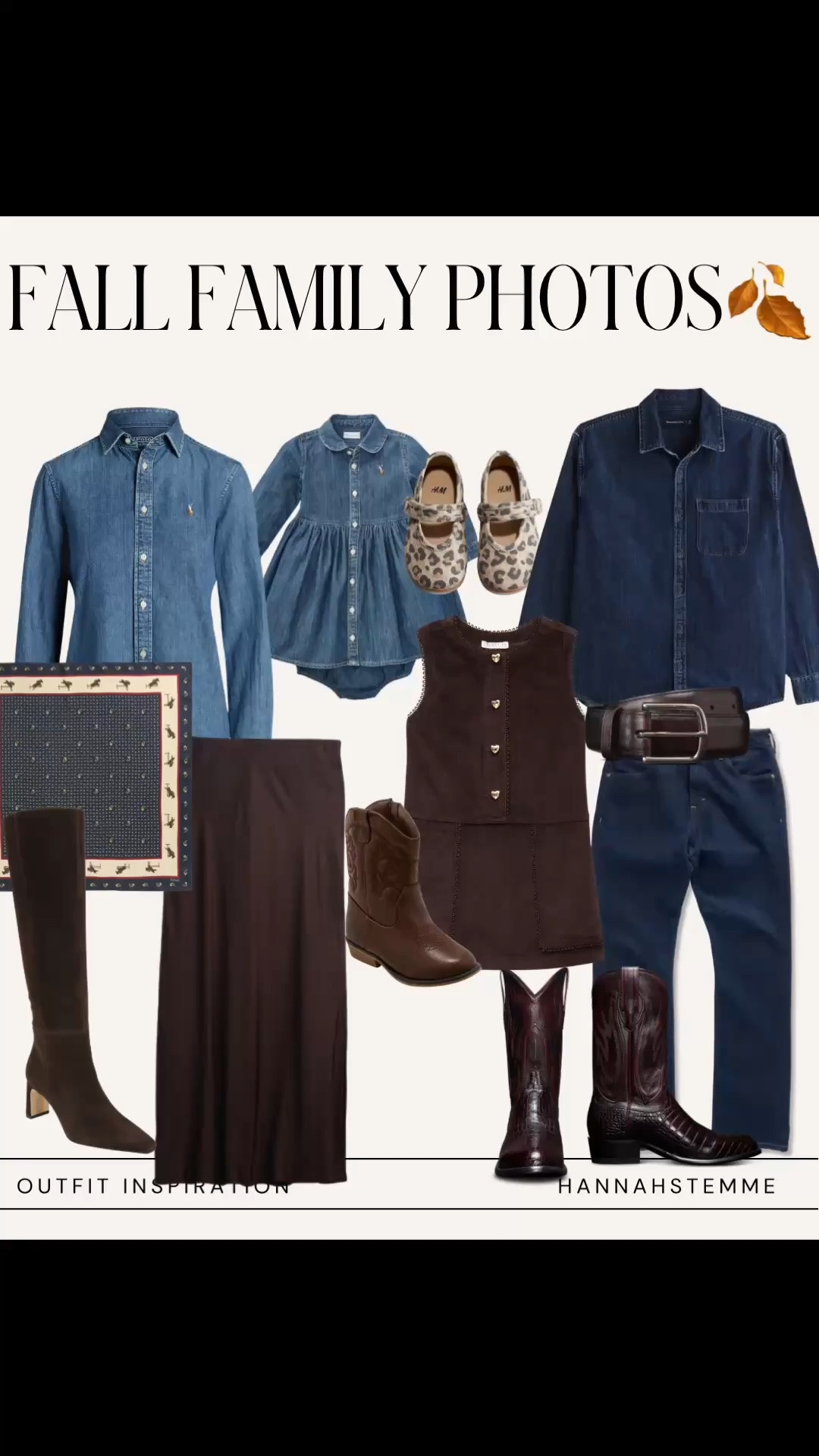 Fall family photo outfit inspo 🍂🤎👖

If you’re trying to figure out what everyone should wear for fall family photos, denim on denim is SUCH a good place to start. The mix of denim, chocolate brown, suede + a little western detail feels coordinated without everyone looking too matchy-matchy.

I pulled together ideas for mom, dad + little girls so you can basically copy + paste the whole family look. 🤎

Perfect for fall family pictures, pumpkin patch photos, or just a cute coordinated fall moment!

Shop all the pieces + recreate the looks here!

#fallfamilyphotos #familyphotooutfits #fallfamilyphotooutfits #familyphotos #falloutfits #familyoutfitideas #denimondenim #fallstyle #momstyle #LTKFamily #LTKStyleTip
