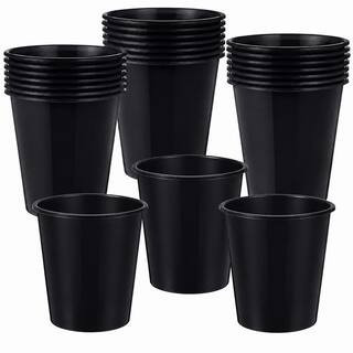 24-Piece Black Plastic 1 Bottle Ice Buckets for Parties, 3 Liter Round Beverage Coolers for Wine and Champagne | The Home Depot