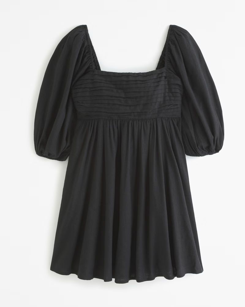 Emerson Poplin Puff Sleeve Mini Dress | Abercrombie & Fitch (US)