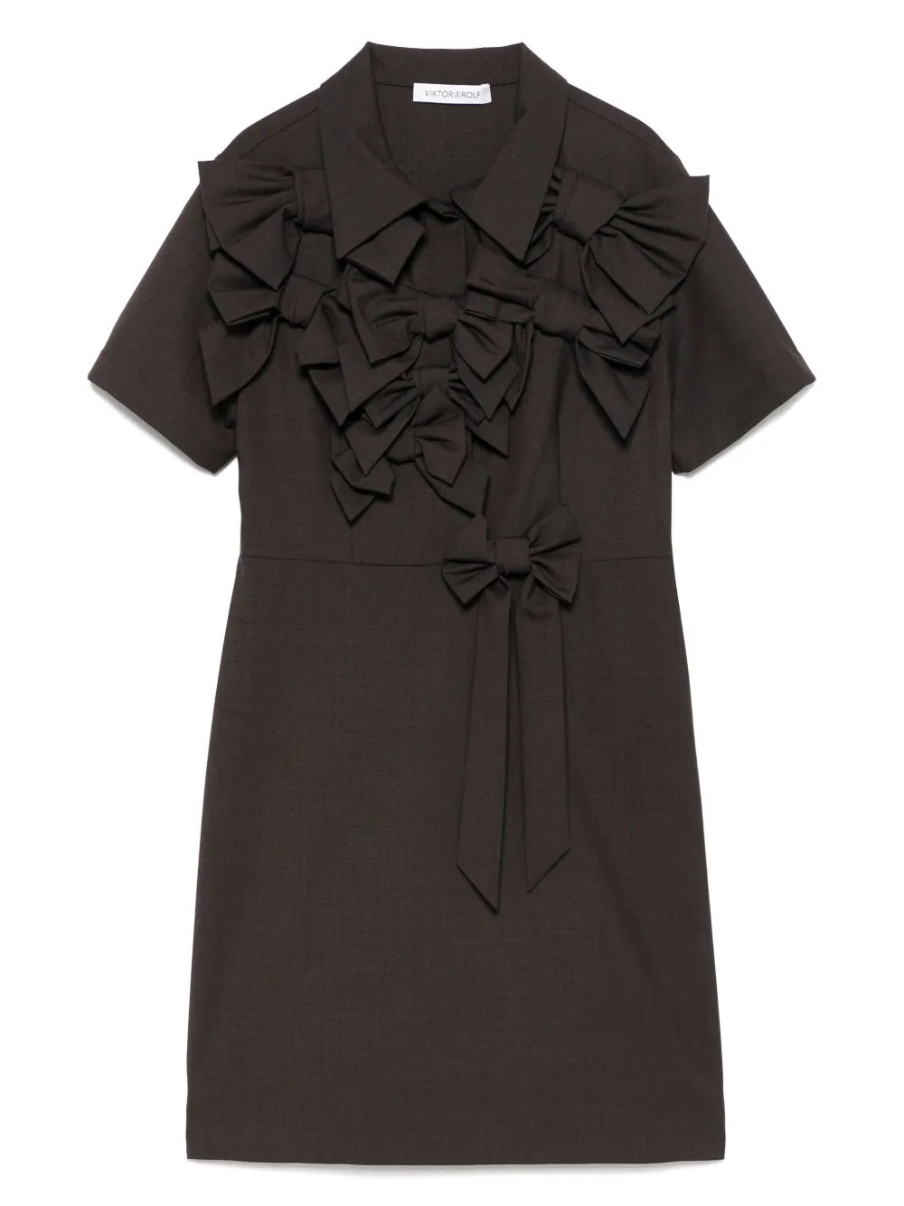 Viktor & Rolf Bow Bouquet Mini Dress | Brown | FARFETCH | Farfetch Global