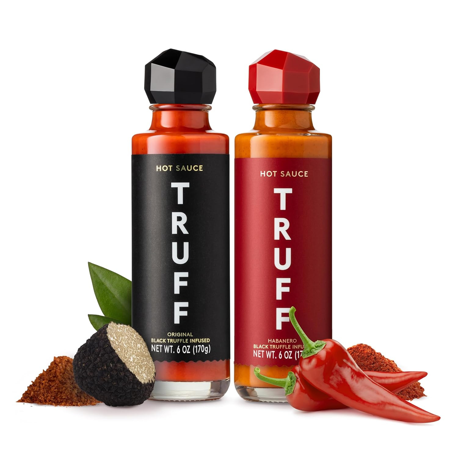 TRUFF Hot Sauce and Hotter Sauce 2-Pack Bundle, Gourmet Hot Sauce Set, Black Truffle and Chili Pe... | Amazon (US)