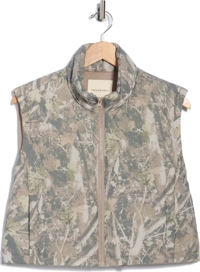 Thread & Supply Camo Crop Puffer Vest | Nordstromrack | Nordstrom Rack