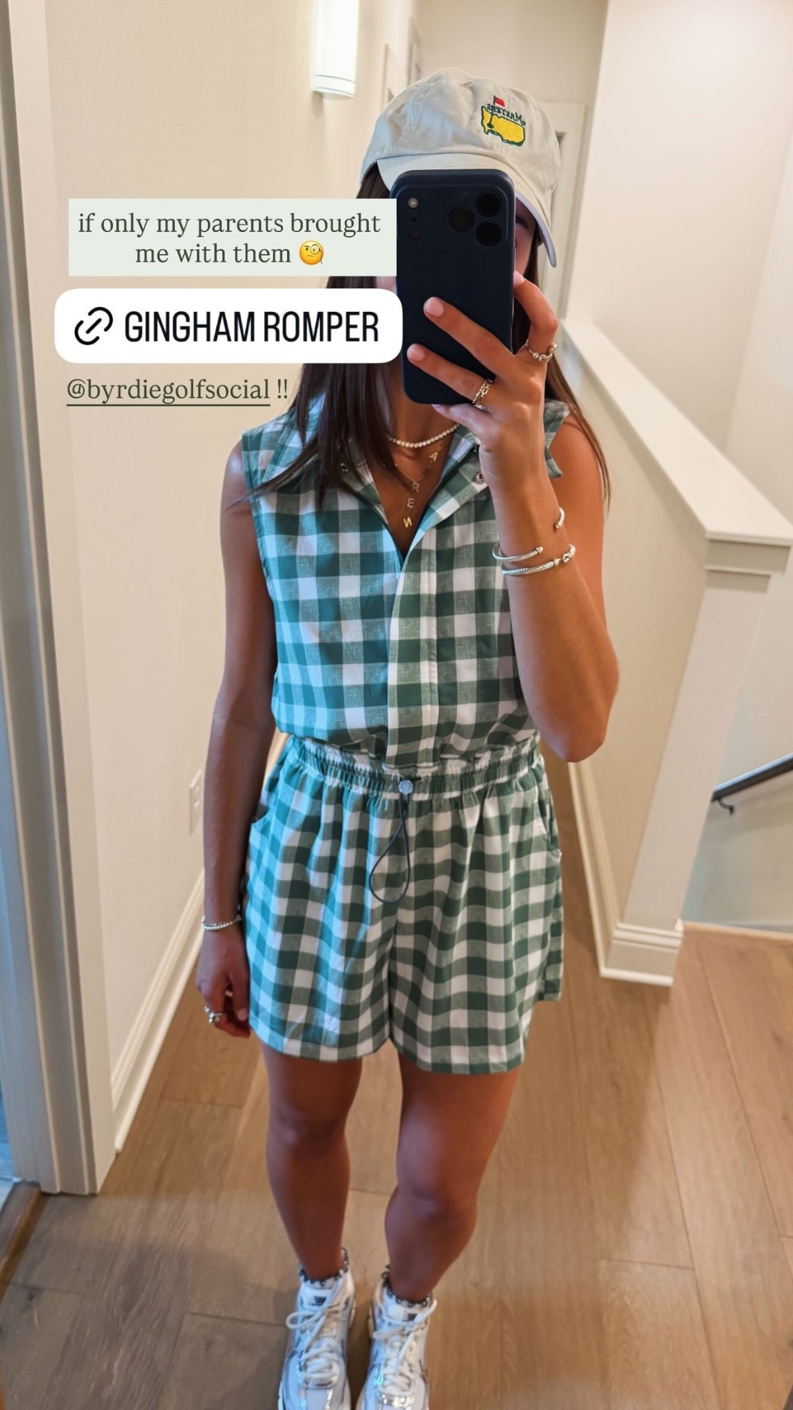 golf romper  @byrdiegolfsocial !!

@Target ruffle socks 




masters outfit,
tennis dress, golf tournament, gingham set 

#LTKTravel #LTKfitnessgoals #LTKActive