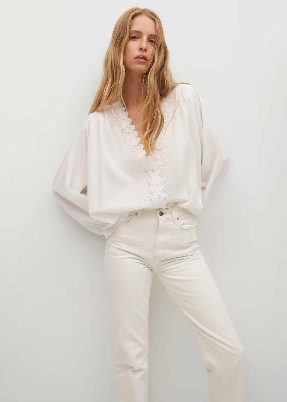 Embroidered details blouse | MANGO (US)