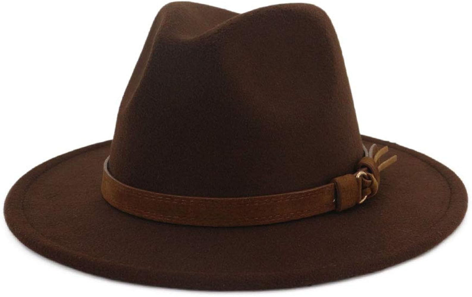 Lisianthus Men & Women Vintage Wide Brim Fedora Hat with Belt Buckle | Amazon (US)