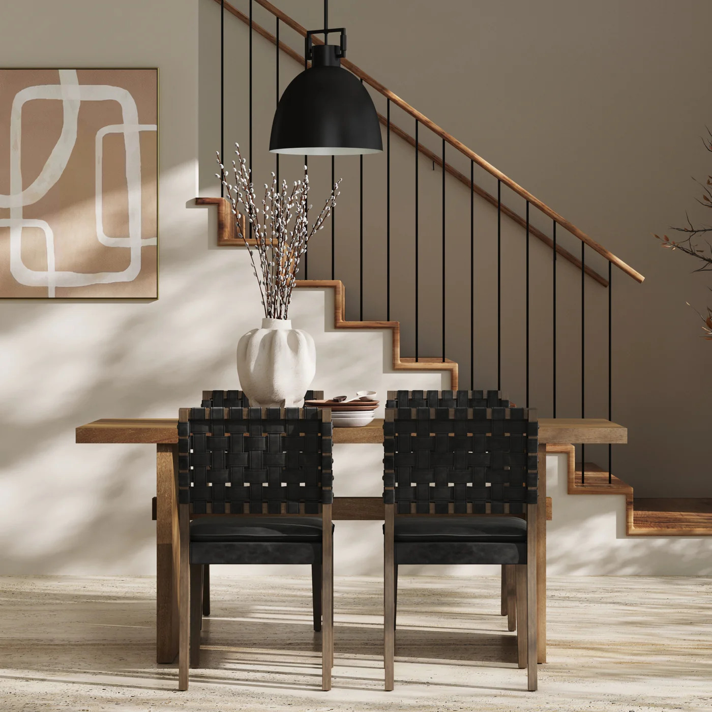 Faux Suede Dining Chairs Black (Set of 4) | Nathan James