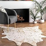 Amazon.com: nuLOOM Iraida Contemporary Faux Cowhide Area Rug, 5' x 6' 7", Off-white : Everything ... | Amazon (US)