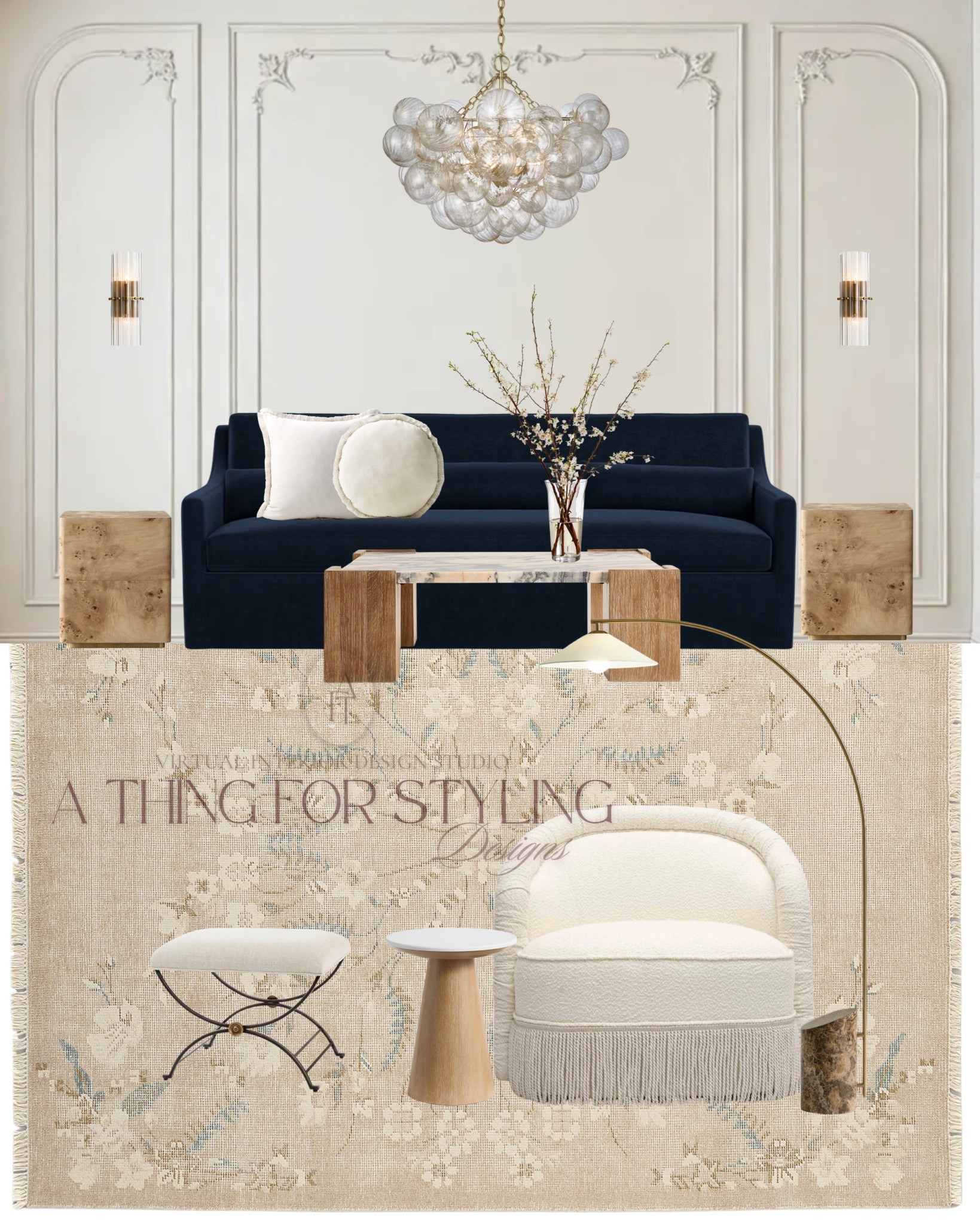 Navy Sofa - Living Room Design

#LTKHome