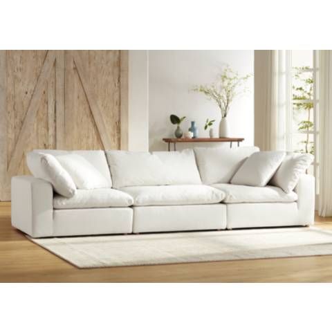 Skye 125" Wide Pearl White 3-Piece Modular Sofa
                            
            
       ... | Lamps Plus