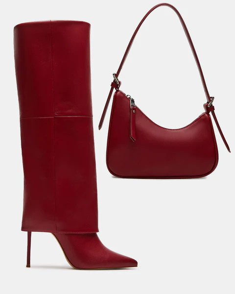 SHOP THE LOOK SMITH RED LEATHER + SMITH BAG RED | Steve Madden (US)