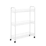 Honey-Can-Do Crt-01149 3-Tier Laundry Cart, 23"L x 8"W x 31"H, White | Amazon (US)