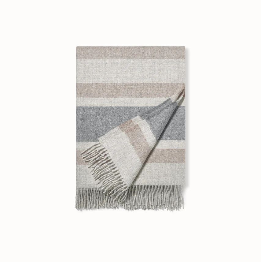 Alpaca Stripe Throw Blanket | Boll & Branch